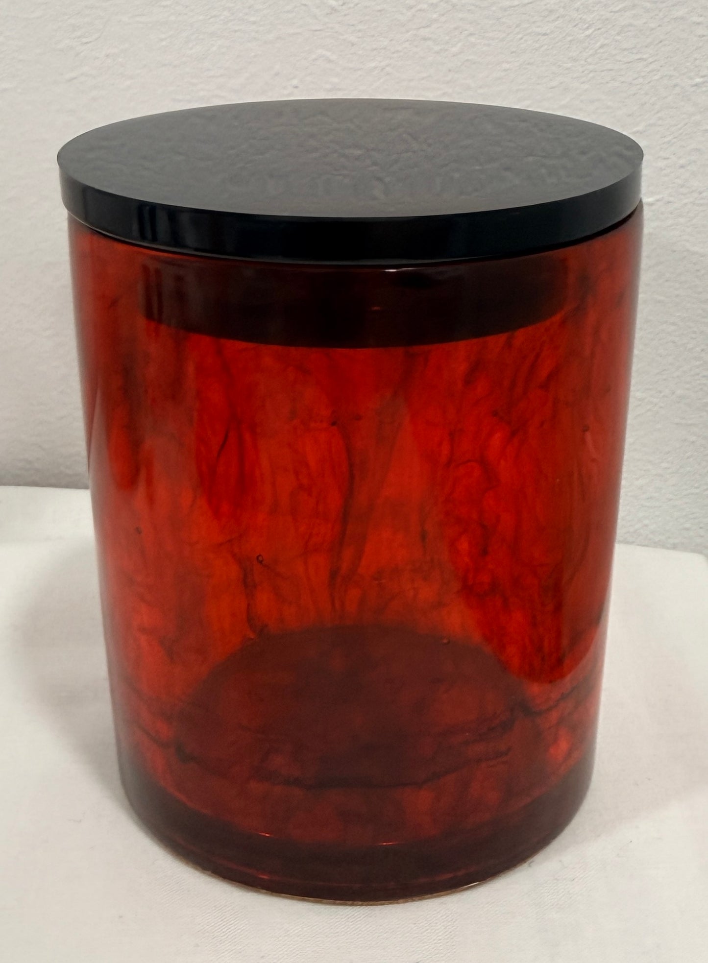 Red/Black Storage Jar with Lid