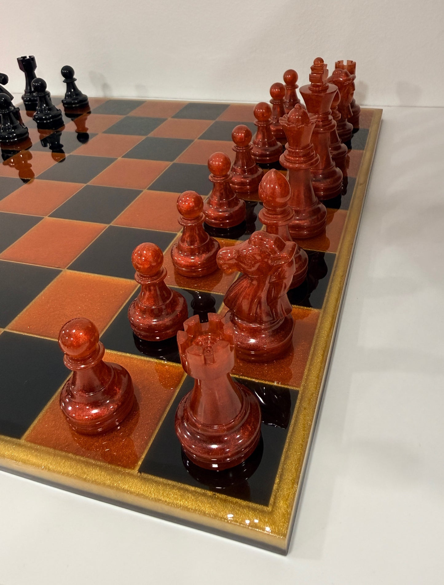 Custom Chess Set - Red & White