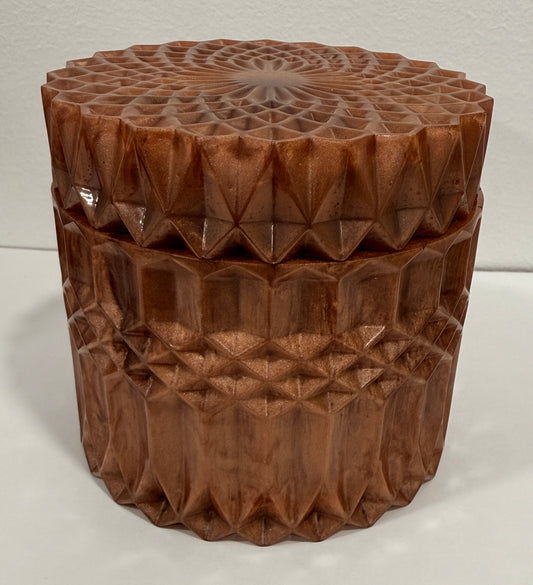 Decorative Round Jar with Lid
