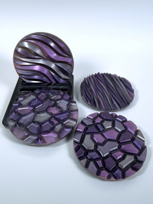 Deco Pattern Coasters w/Base