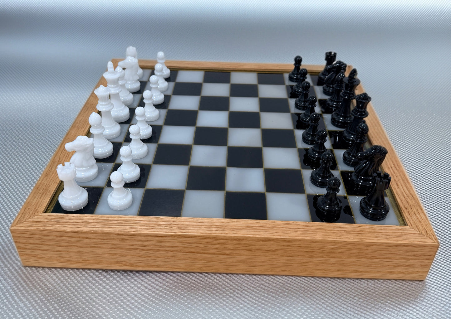 Custom Chess Set - Black/White/Gold
