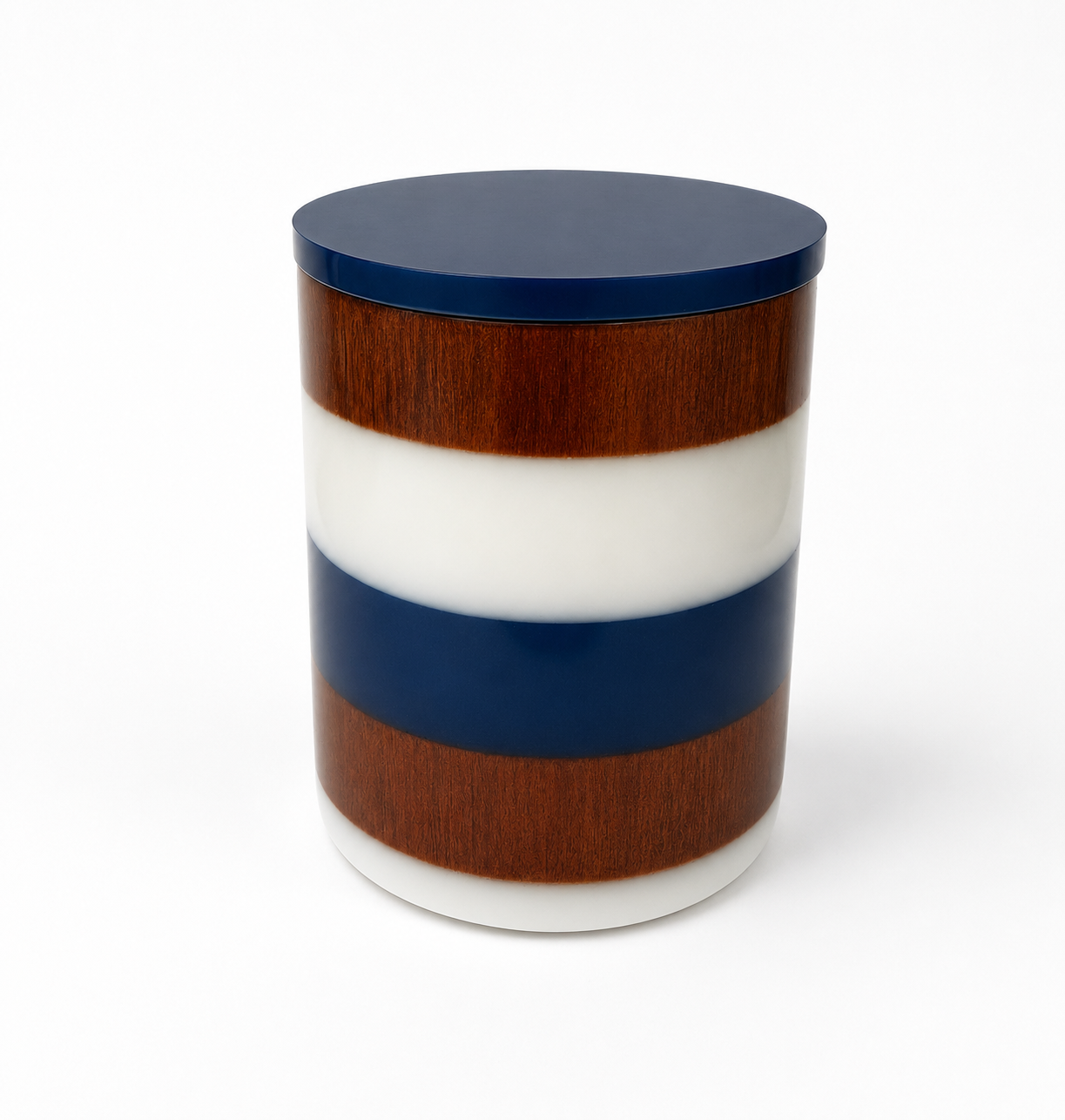 Storage Jar with Lid RedWhiteBlue