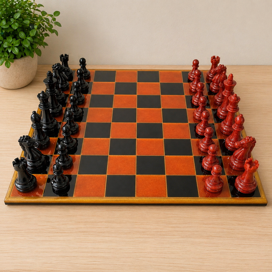 Custom Chess Set - Red & White
