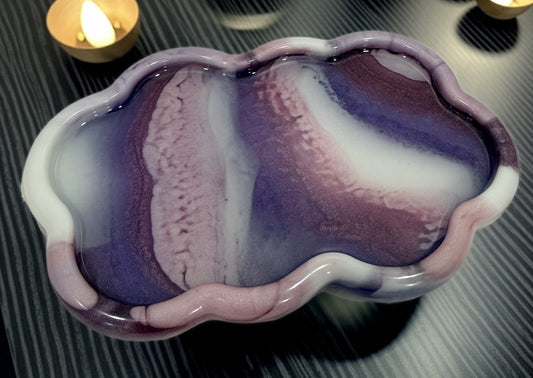 Decorative Tray - Purple Marble