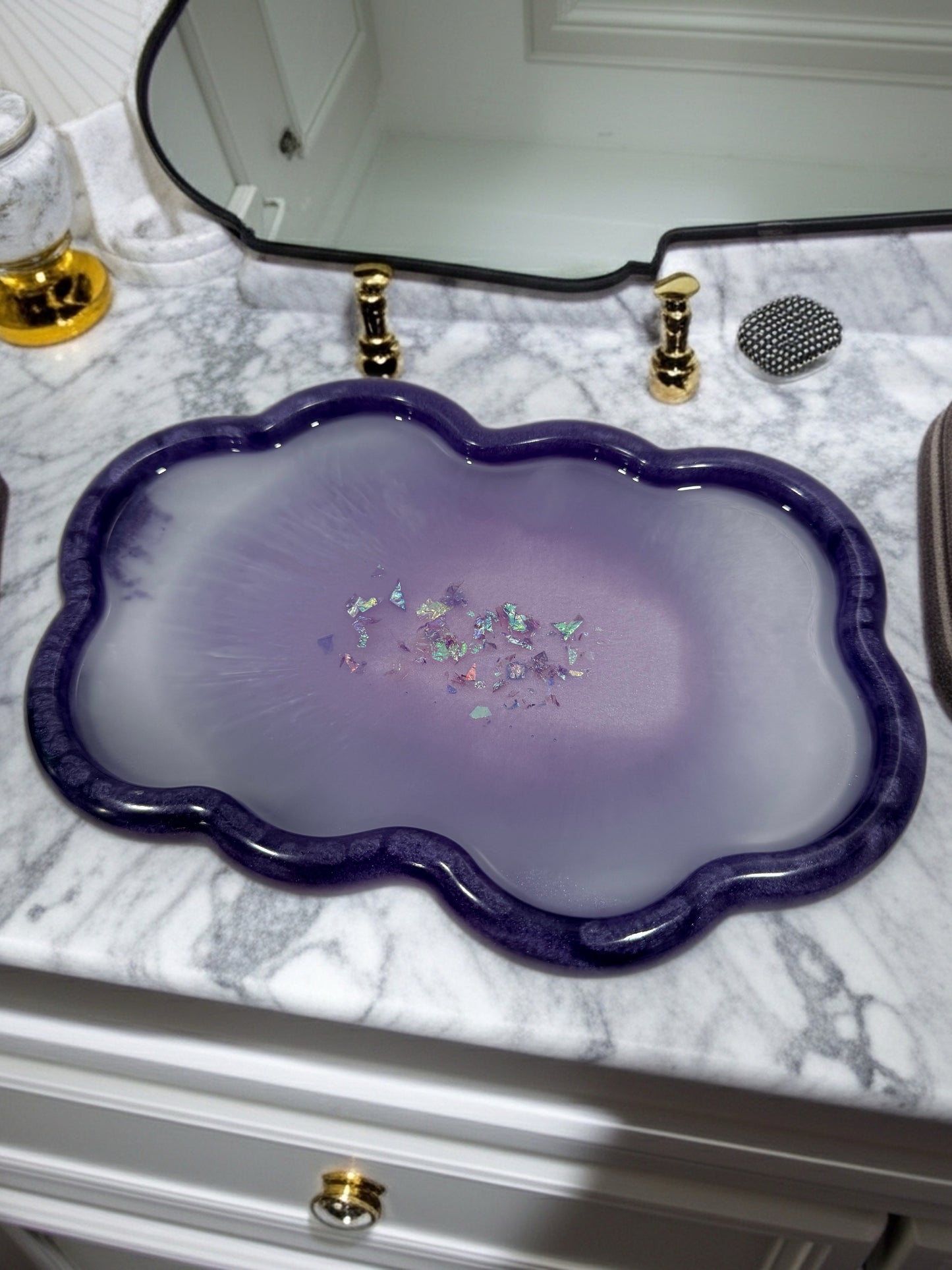 Decorative Tray - Purple Laced