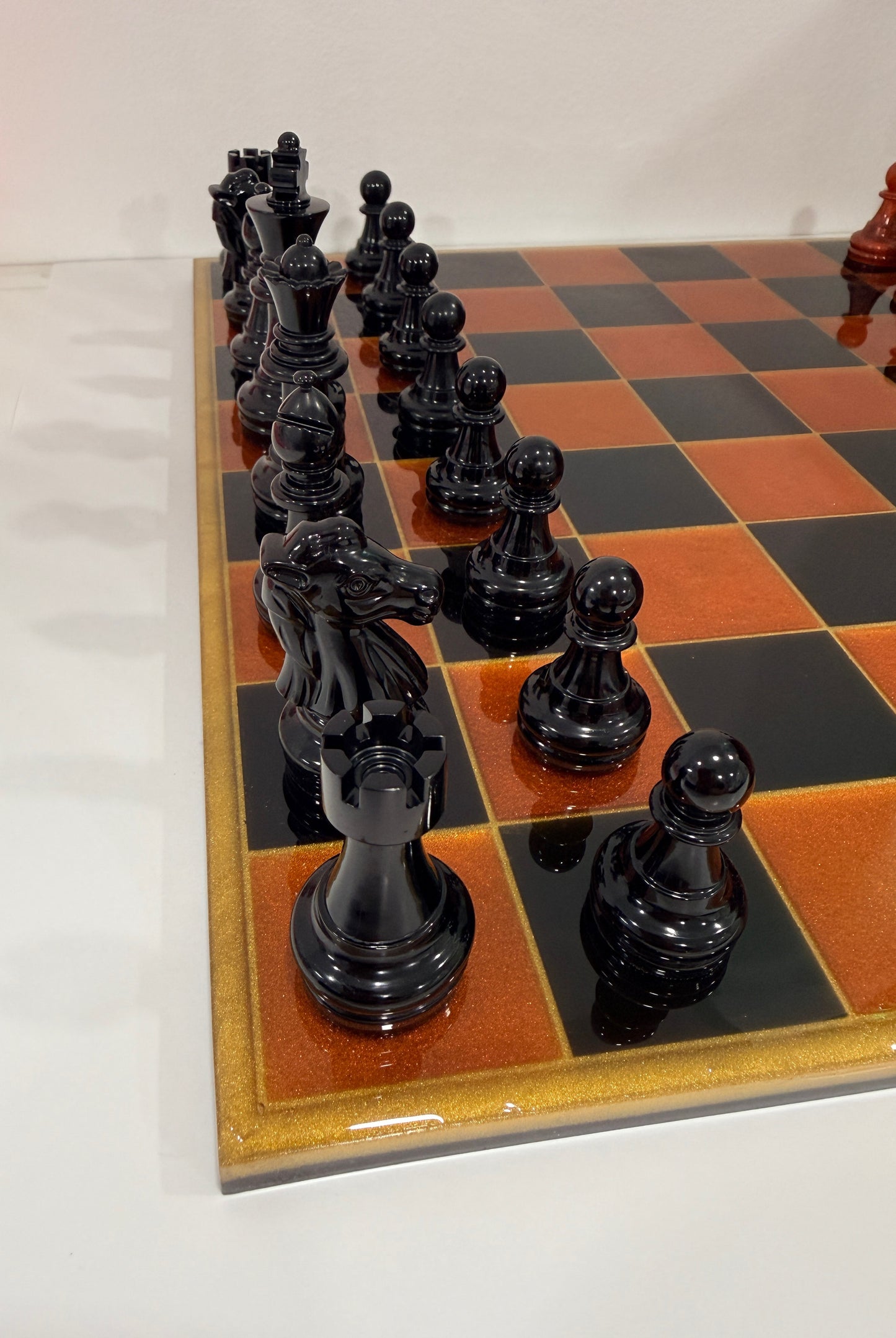 Custom Chess Set - Red & White