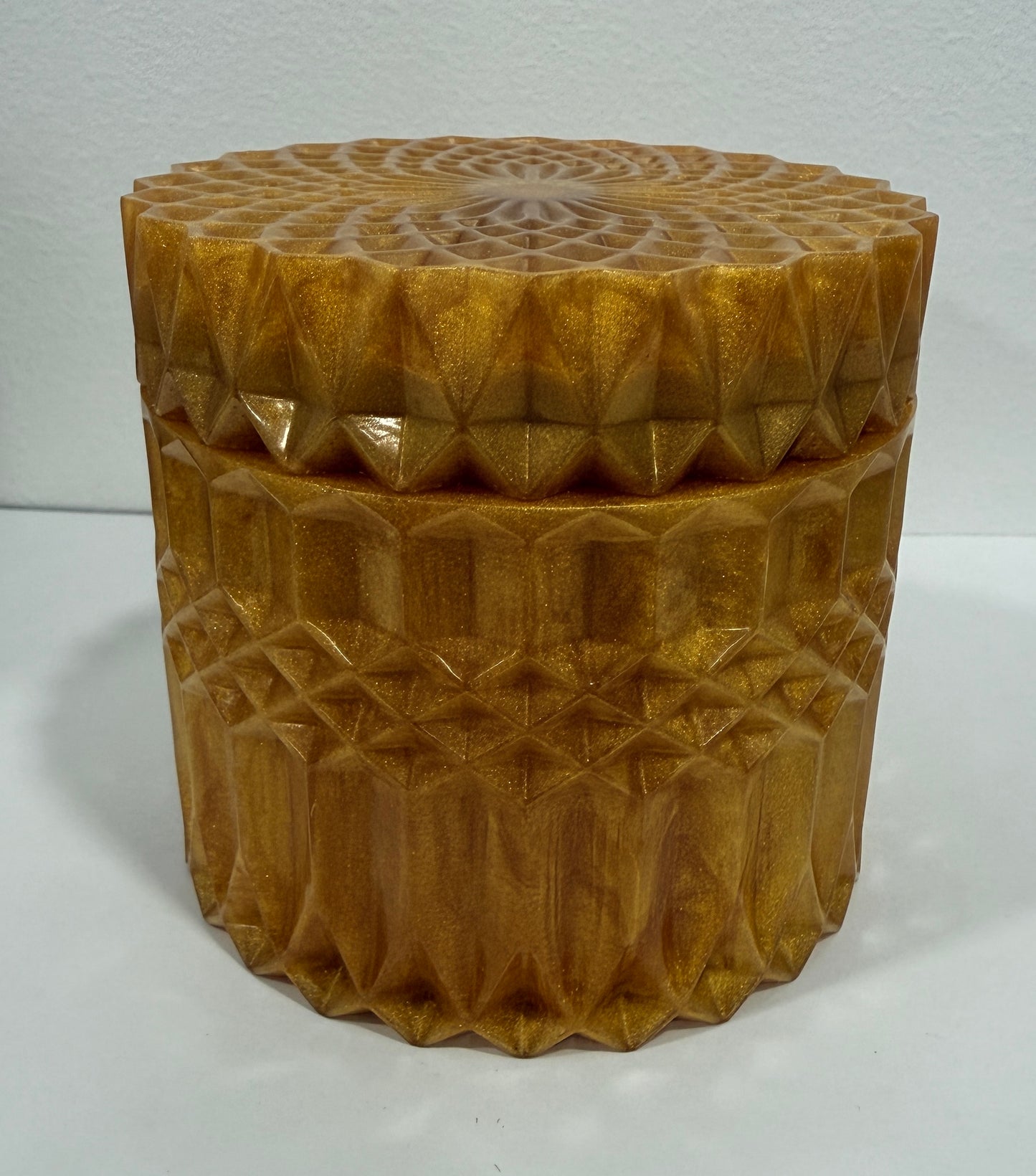 Decorative Round Jar with Lid