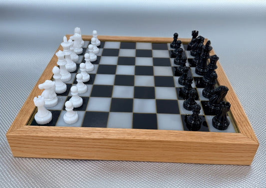 Custom Chess Set - Black/White/Gold