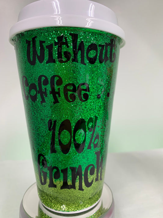 Grinch Themed Coffee Cup