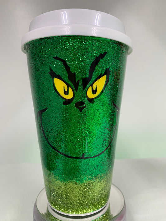 Grinch Themed Coffee Cup